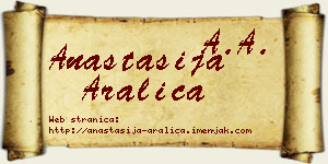 Anastasija Aralica vizit kartica